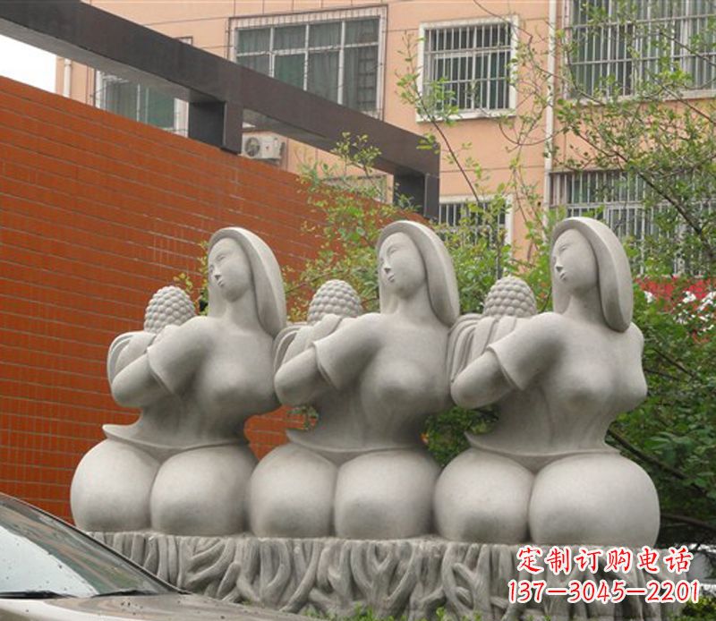 泰安抽象三个女人石雕