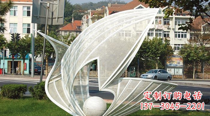 泰安抽象天鹅不锈钢动物雕塑