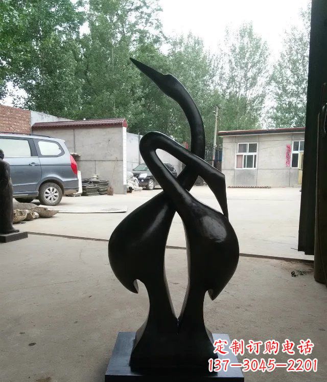 泰安抽象天鹅景观动物铜雕