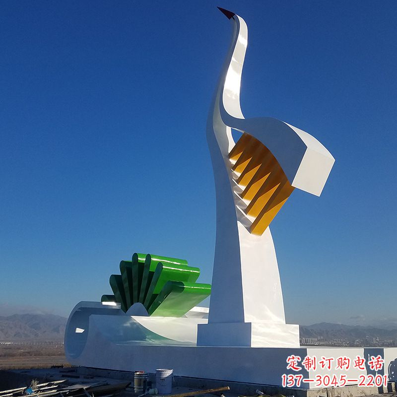 泰安抽象仙鹤雕塑
