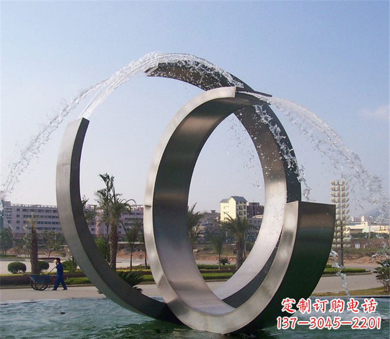 泰安精美的不锈钢喷泉雕塑