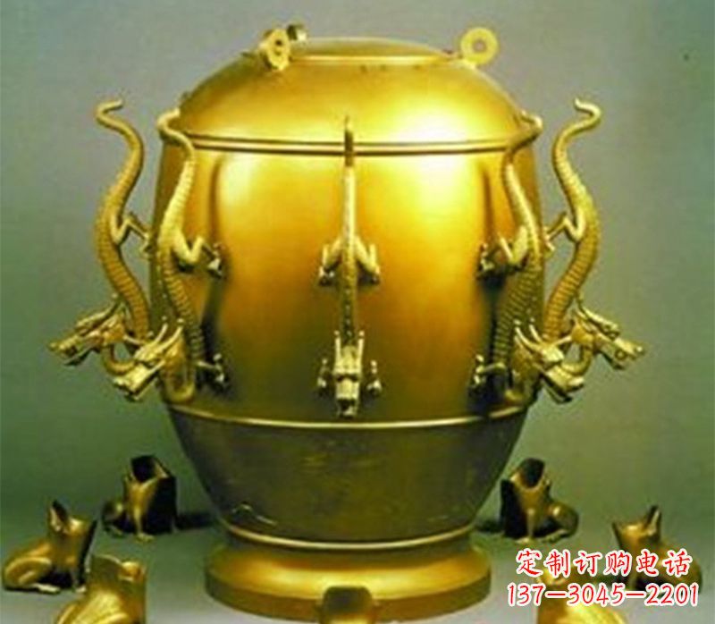 泰安纯铜古天文仪器地动仪雕塑