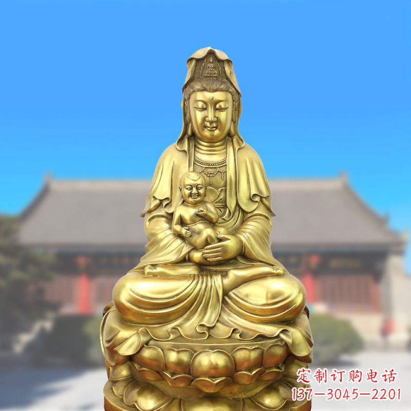 泰安纯铜观音坐像