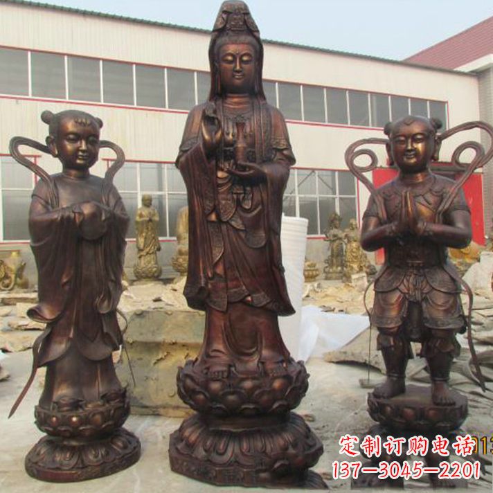 泰安纯铜观音菩萨雕塑佛家艺术的精粹