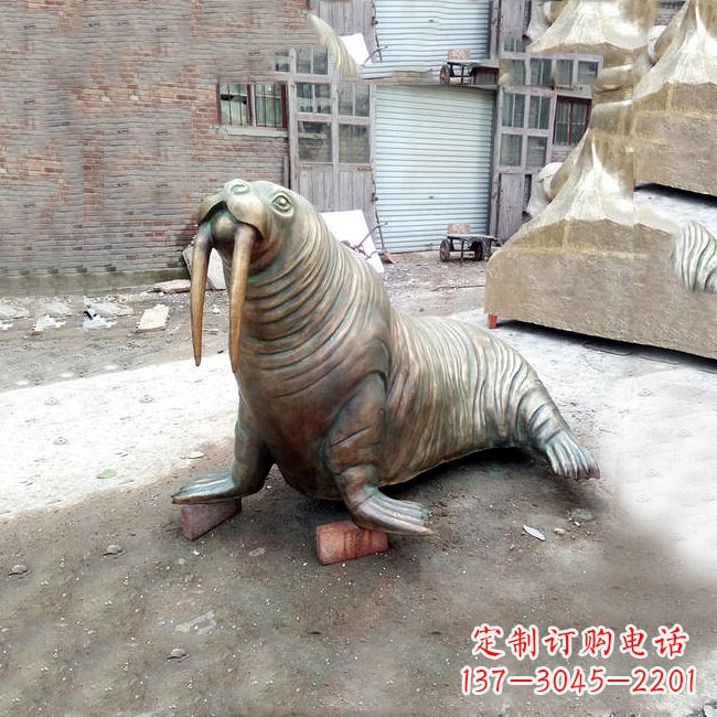 泰安纯铜海豹雕塑