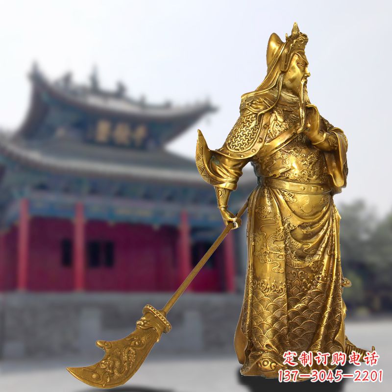 泰安铜雕关羽传承精神气质