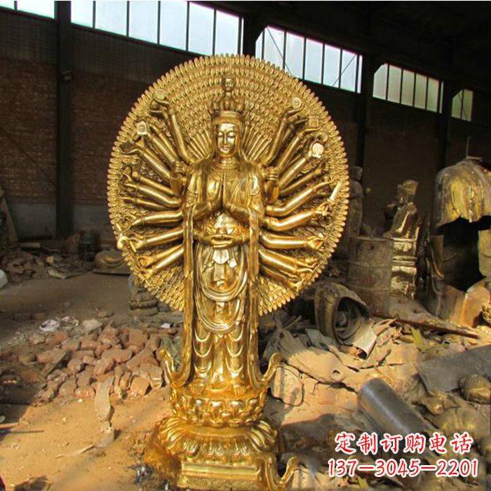泰安纯铜千手观音雕塑
