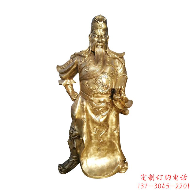 泰安抒写三国历史关羽雕塑