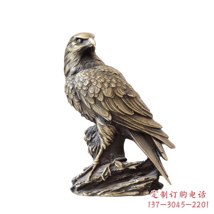 泰安纯铜招财老鹰雕塑
