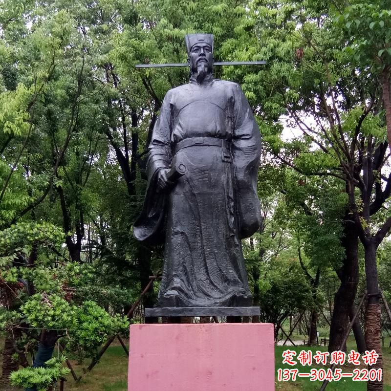 泰安纯铜铸造陶渊明历史名人古代文学家雕像