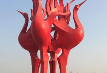 泰安仙鹤雕塑一座城市的标志