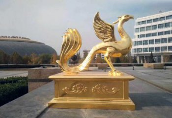 泰安城市广场的朱雀雕塑