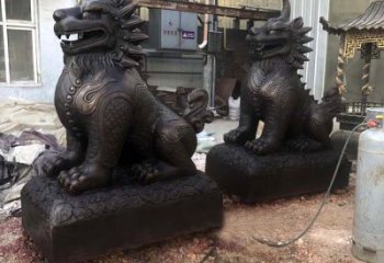 泰安精美纯铜獬豸雕塑中国古代神兽雕刻之美