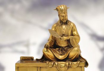 泰安纯铜诸葛亮雕塑象征中国智慧