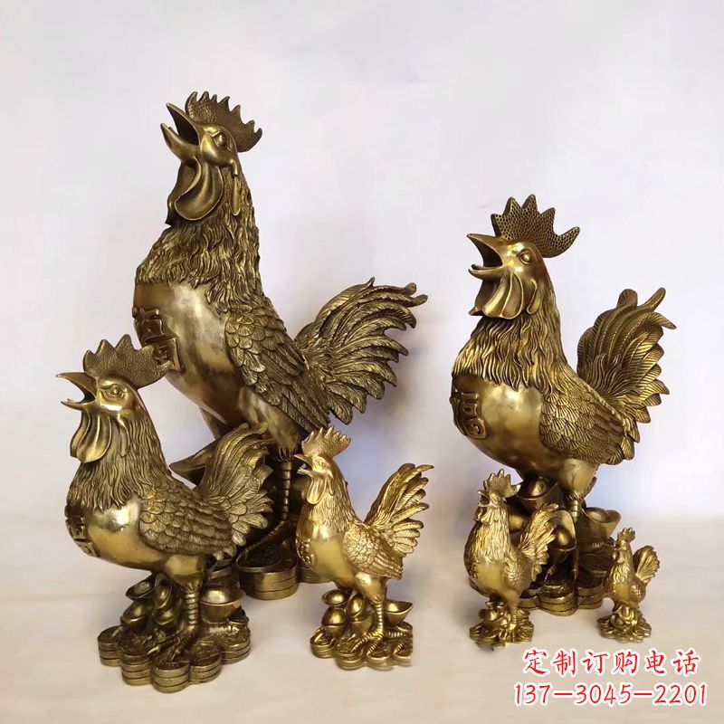 泰安纯铜抓钱鸡雕塑