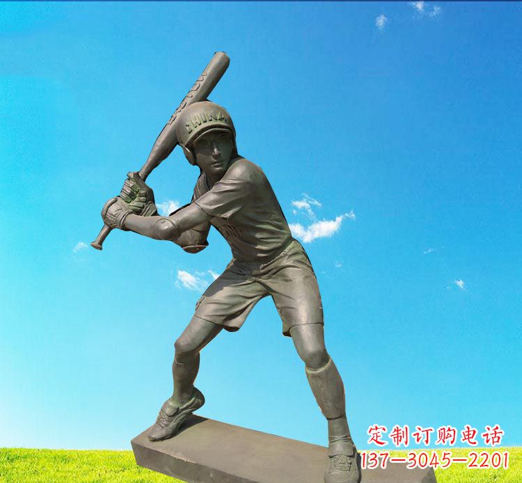 泰安棒球雕塑传承美国传统文化