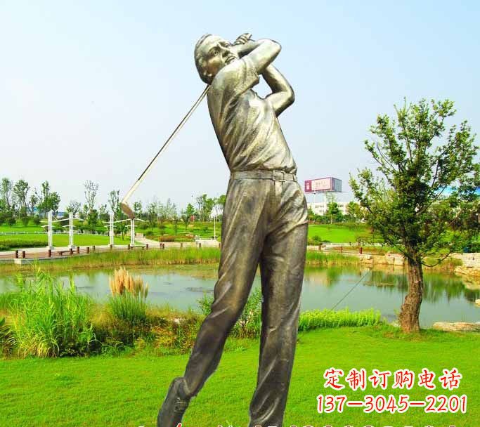 泰安打高尔夫球人物铜雕222