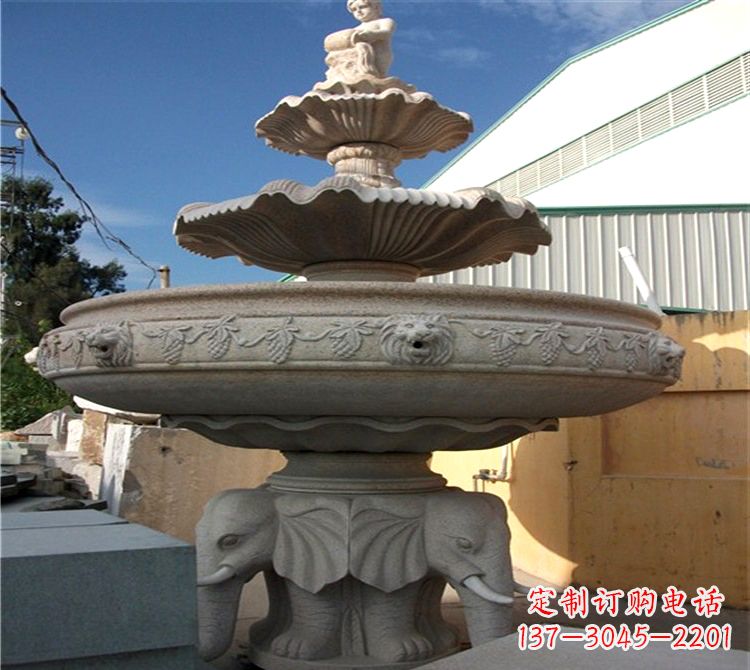 泰安雕刻出美景大钵石雕塑的天鹅