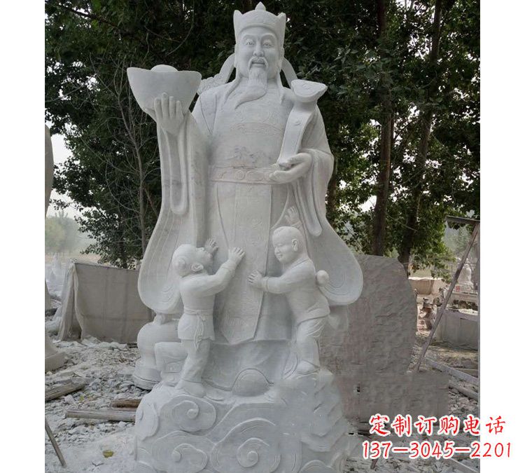 泰安大理石财神雕塑——守护家庭繁荣