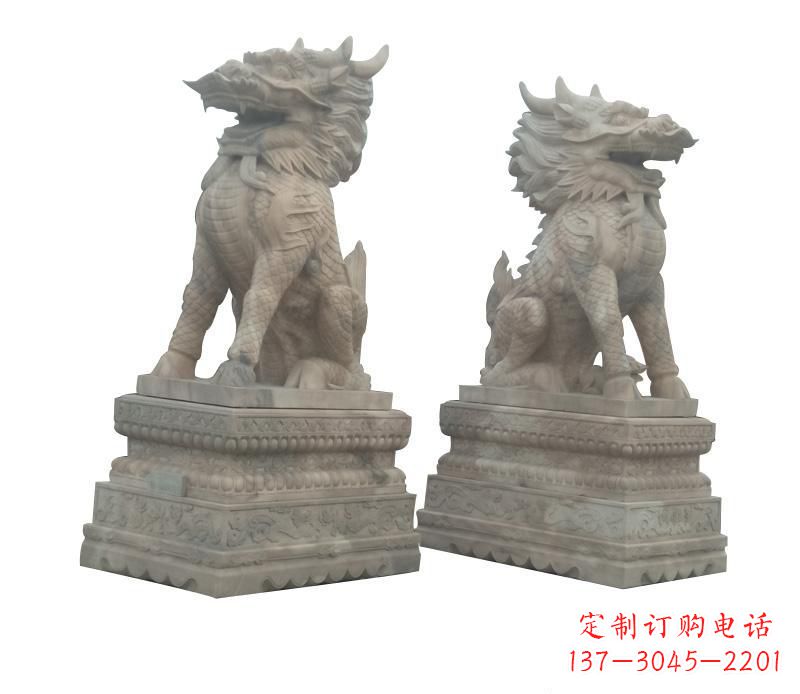 泰安大理石麒麟神秘之门的守护者