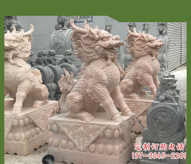 泰安大理石踩球麒麟——传承古代神话的雕塑