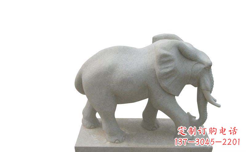 泰安大象雕塑大理石大象公园的精美艺术
