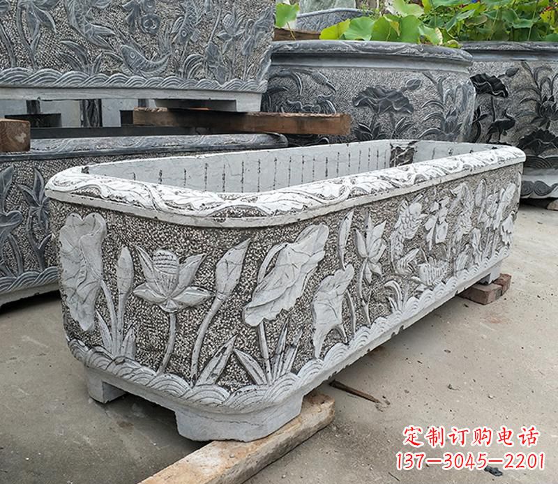 泰安大理石菊花水缸雕塑