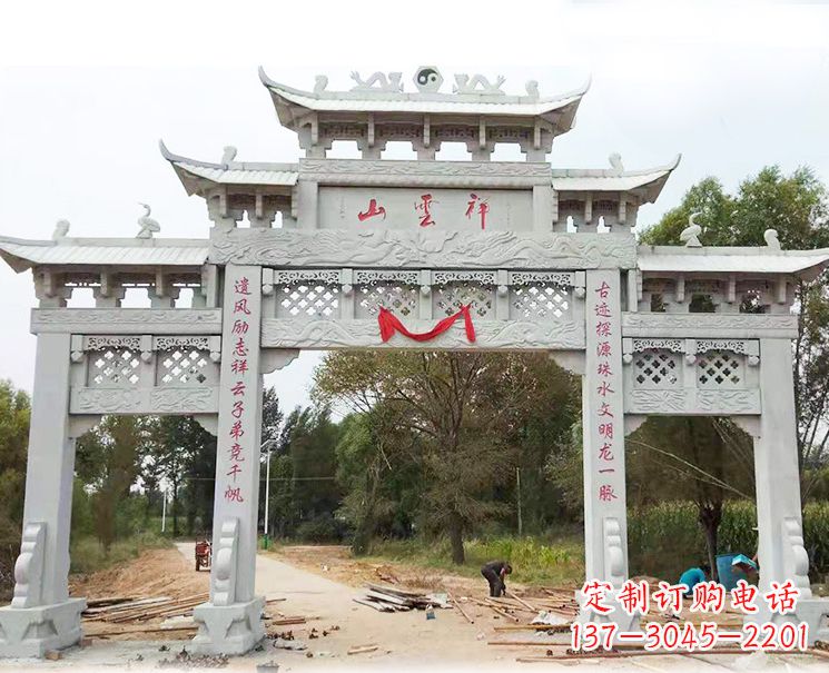 泰安大理石牌坊雕塑
