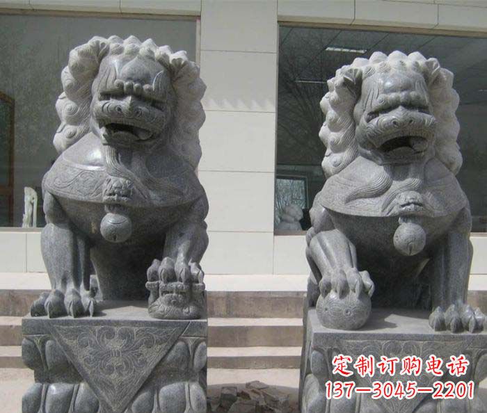 泰安大理石雕刻的狮子雕塑
