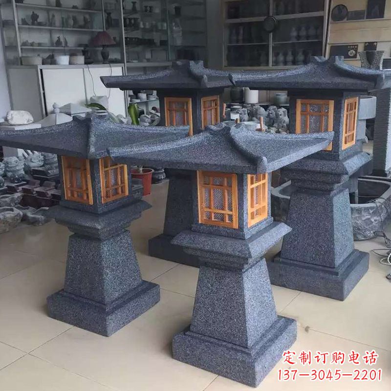 泰安大理石仿汉阙石雕灯笼