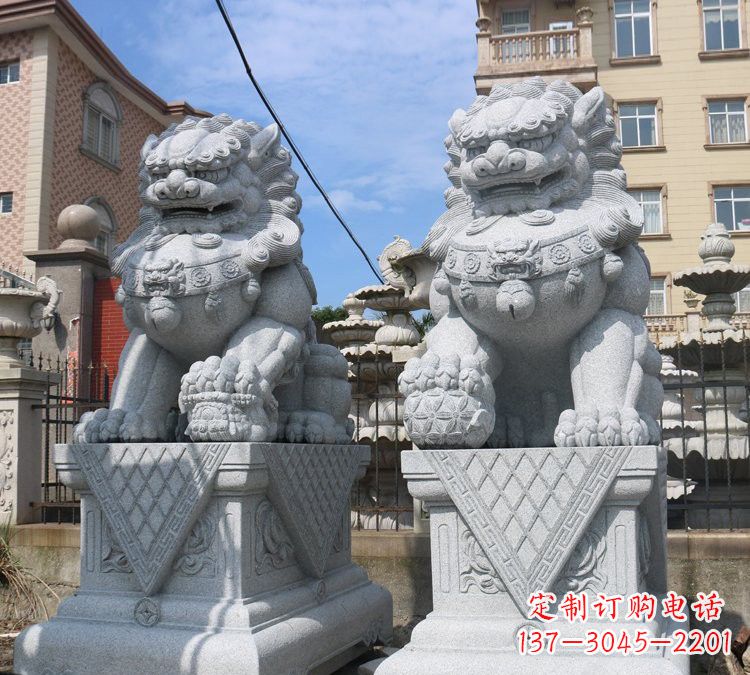 泰安大理石狮子雕塑,助您拥有完美的家居装饰