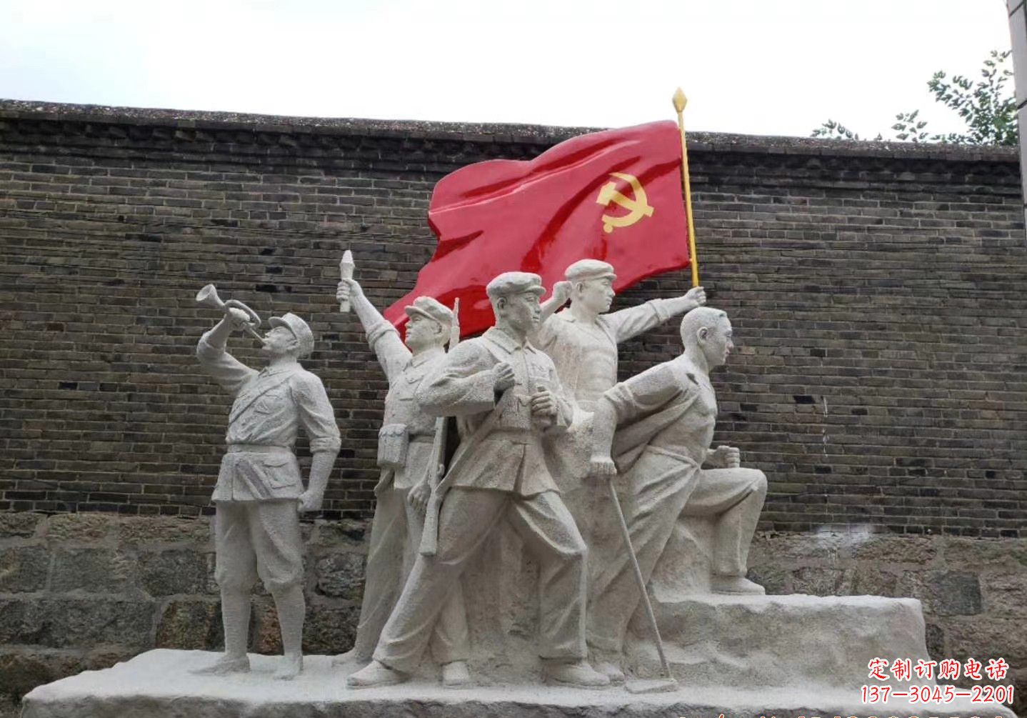 泰安红军雕塑把热血革命历史永久留存
