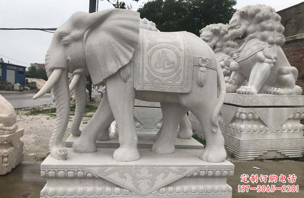 泰安大理石大象雕塑