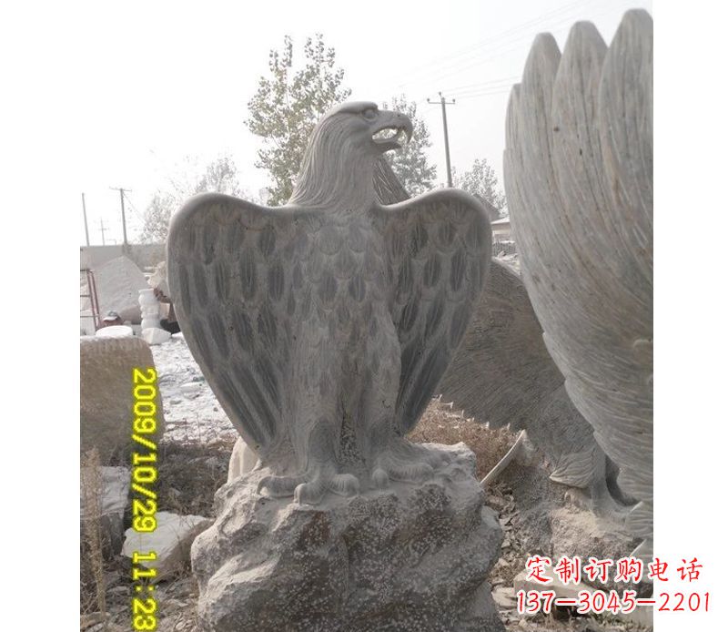 泰安大理石老鹰雕塑,高贵雄威气势