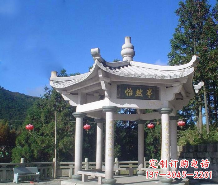 泰安精美大理石凉亭雕塑