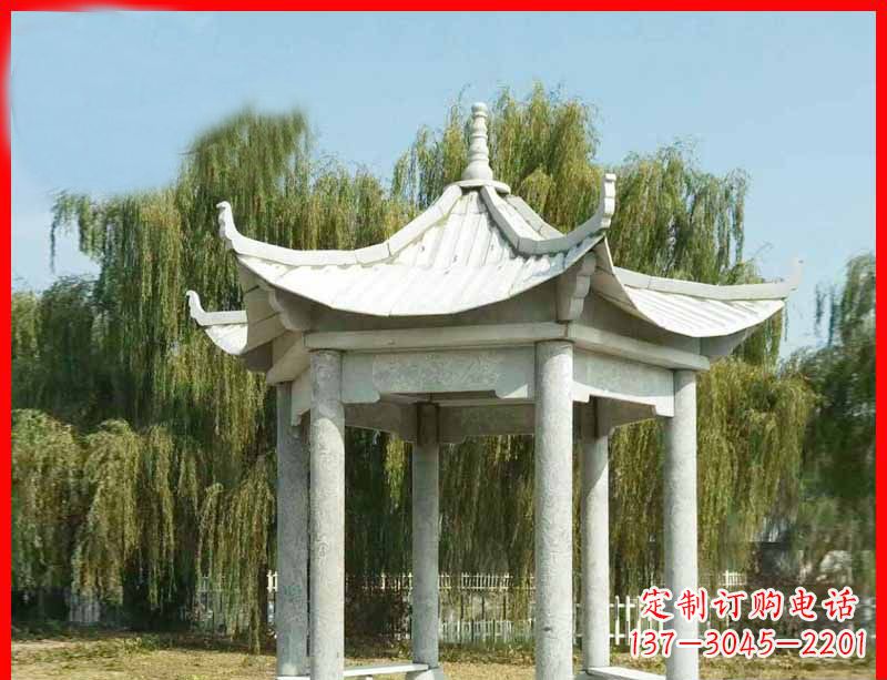 泰安精美大理石凉亭雕塑
