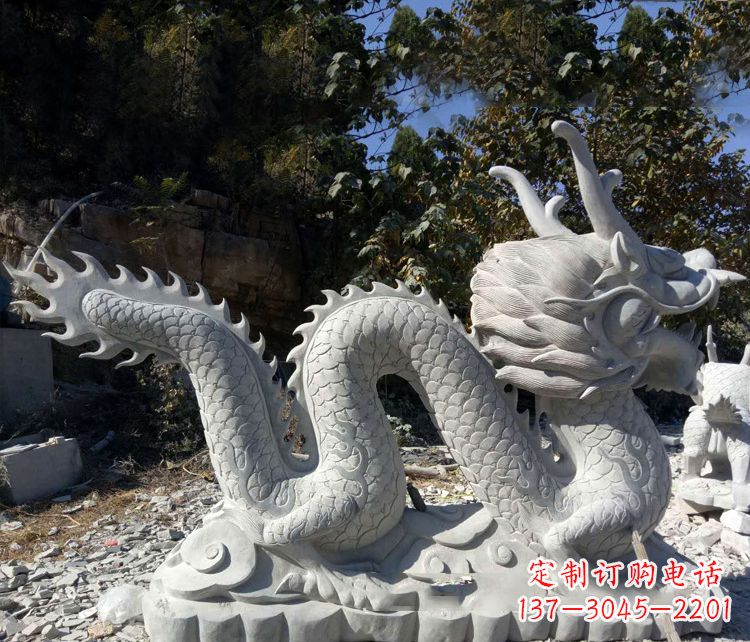 泰安精美大理石龙雕塑