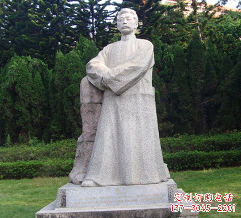 泰安精美独特的鲁迅大理石雕塑