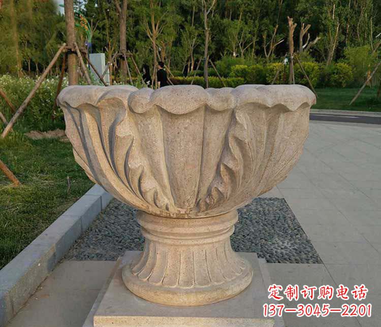 泰安大理石欧式花钵雕塑