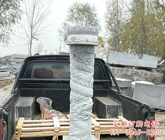 泰安大理石龙柱雕塑
