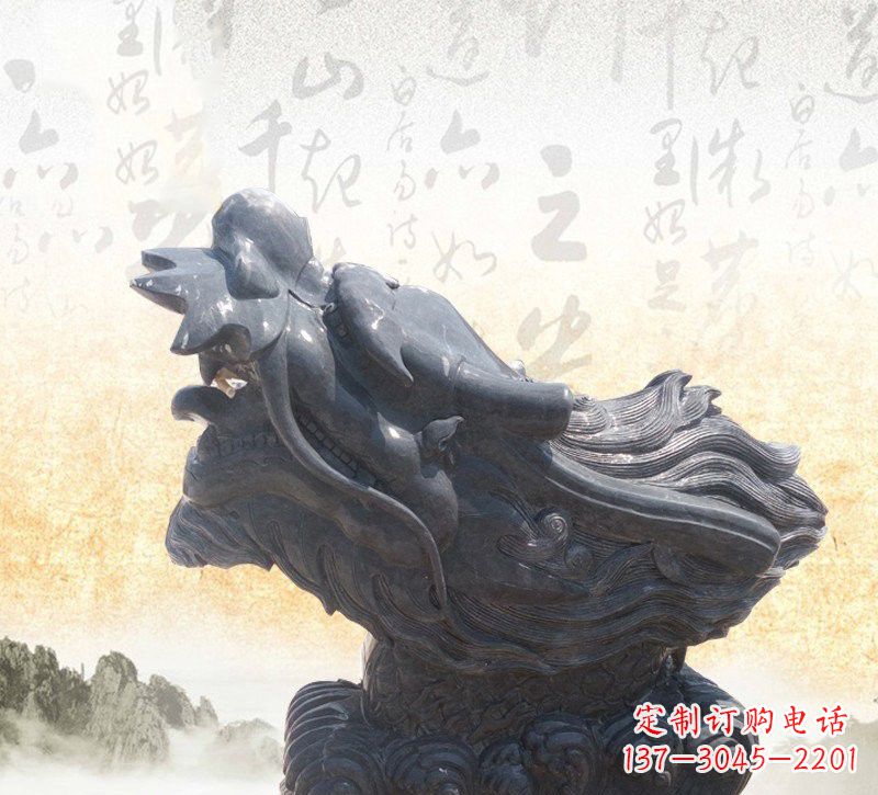 泰安新潮大理石龙头雕塑