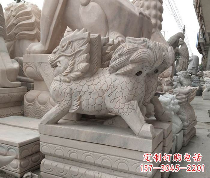 泰安大理石麒麟古代神兽石雕