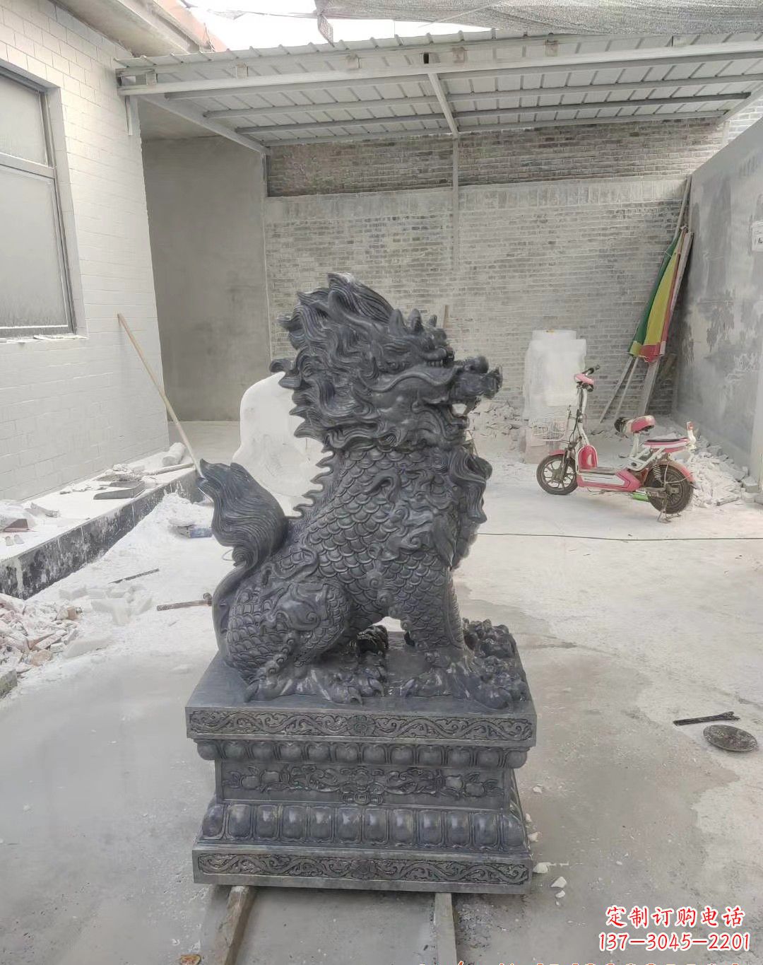 泰安传世工艺大理石麒麟雕塑