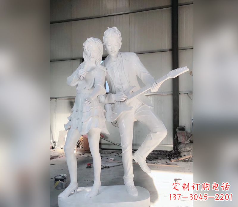 泰安精美大理石吉他雕塑