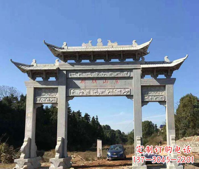 泰安精美石雕牌坊雕塑
