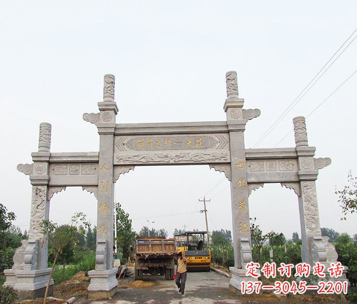 泰安大理石牌坊石雕,艺术精髓永不凋零