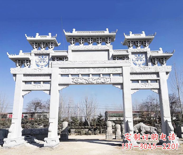 泰安大理石牌坊石雕定制