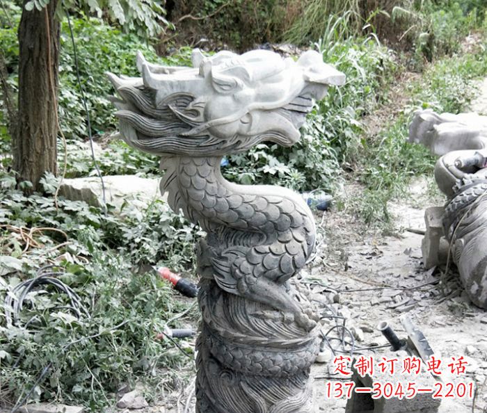 泰安精美大理石生肖龙雕塑