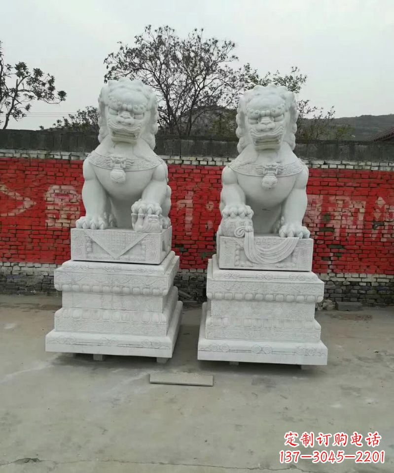 泰安大理石狮子雕塑,精致而壮观