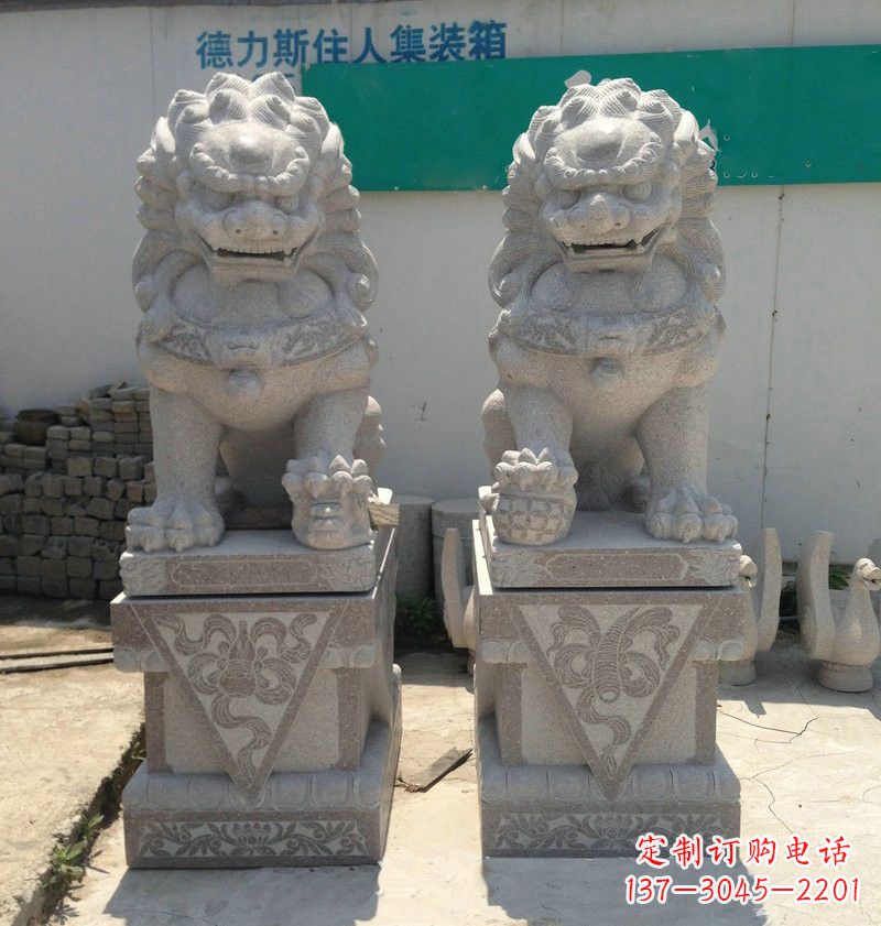 泰安精致大理石狮子雕塑